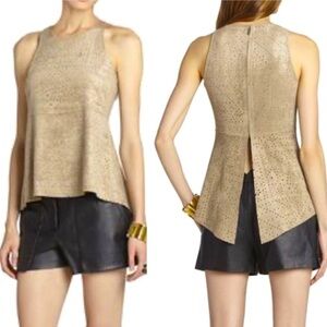 BCBGMaxAzria faux suede top